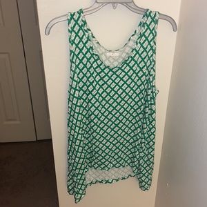 Green and White Checkered Tank Top Size XL